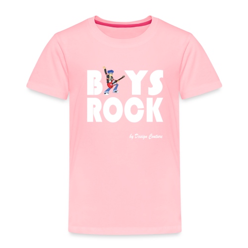 BOYS ROCK WHITE - Toddler Premium T-Shirt