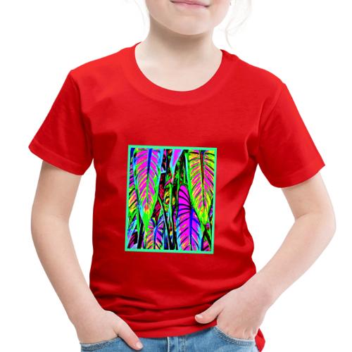 VividNeon Leaves Pattern - Toddler Premium T-Shirt
