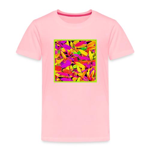Vibrant NeonLeaf Elegance Pattern - Toddler Premium T-Shirt