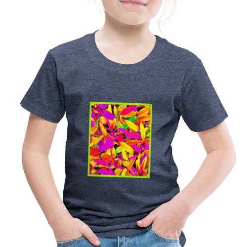 Vibrant NeonLeaf Elegance Pattern - Toddler Premium T-Shirt