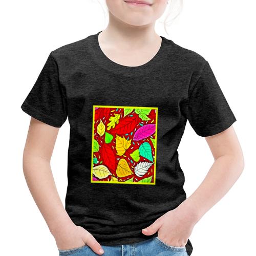 Rainbow Leaves Vibrant Pattern - Toddler Premium T-Shirt