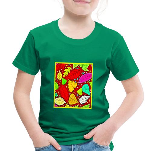 Rainbow Leaves Vibrant Pattern - Toddler Premium T-Shirt