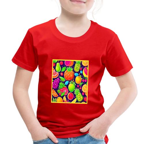 Neon Fruit Burst Pattern - Toddler Premium T-Shirt