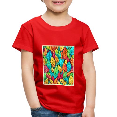Vibrant Cartoon Leaves Art - Toddler Premium T-Shirt