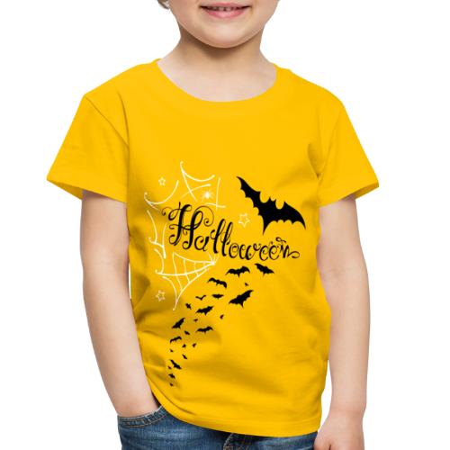 Flying Bats - Halloween Logo and Stars - Toddler Premium T-Shirt