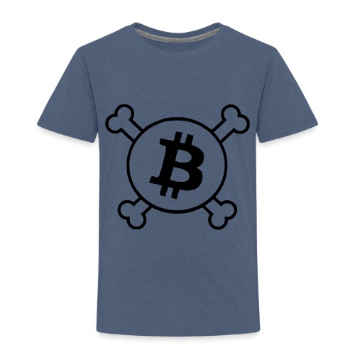 btc pirateflag jolly roger bitcoin pirate flag - Toddler Premium T-Shirt