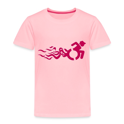 Wheelchair user with flames, disability - Toddler Premium T-Shirt