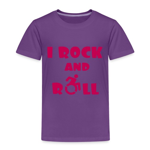 I rock and roll in my wheelchair, Music Humor * - Toddler Premium T-Shirt