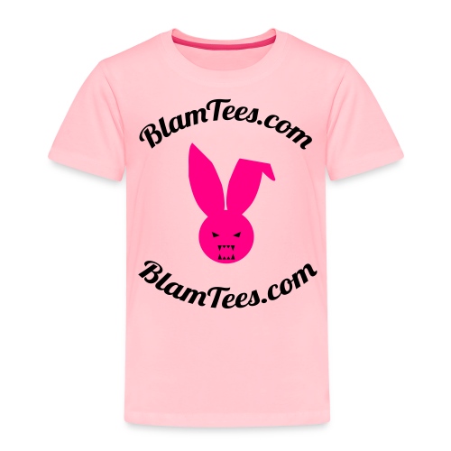 BlamTees Logo 2 Colors Fluffy The Evil Blam Bunn - Toddler Premium T-Shirt