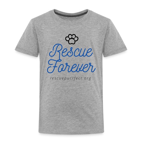 Rescue Purrfect Cursive Paw Print - Toddler Premium T-Shirt