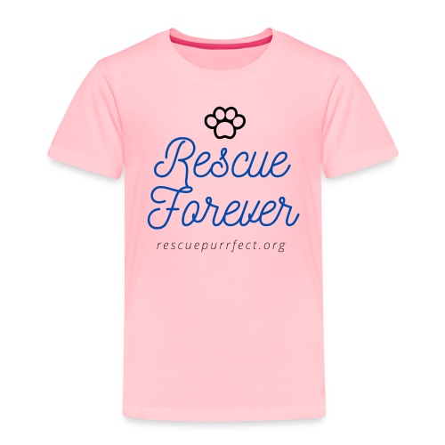 Rescue Purrfect Cursive Paw Print - Toddler Premium T-Shirt