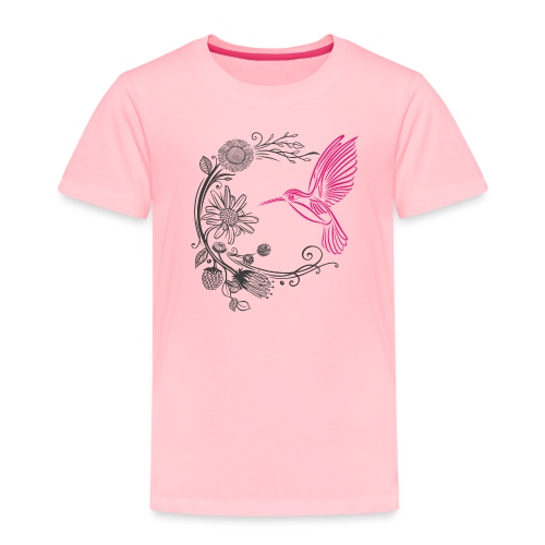 Wildflowers and hummingbird - Toddler Premium T-Shirt