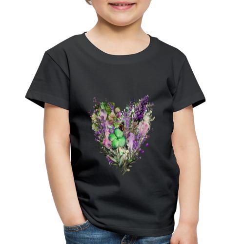 Walk in Love Spring Clover Flowers Heart - Toddler Premium T-Shirt
