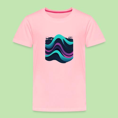 Abstract Wavy Ocean Pattern - Toddler Premium T-Shirt