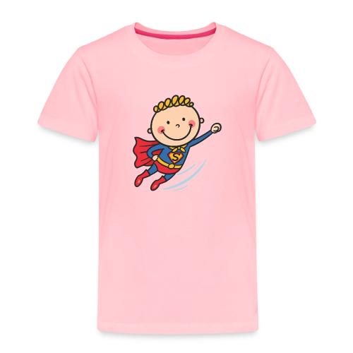 Cartoon Superhero Boy Kids Shirt - Toddler Premium T-Shirt