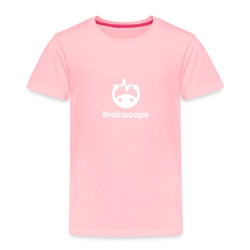 Brainscape Logo - Stacked White - Toddler Premium T-Shirt