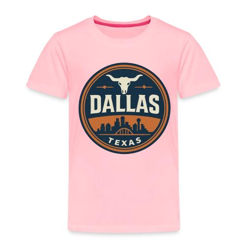 Vintage Dallas Texas Western Skyline Retro Cowboy - Toddler Premium T-Shirt