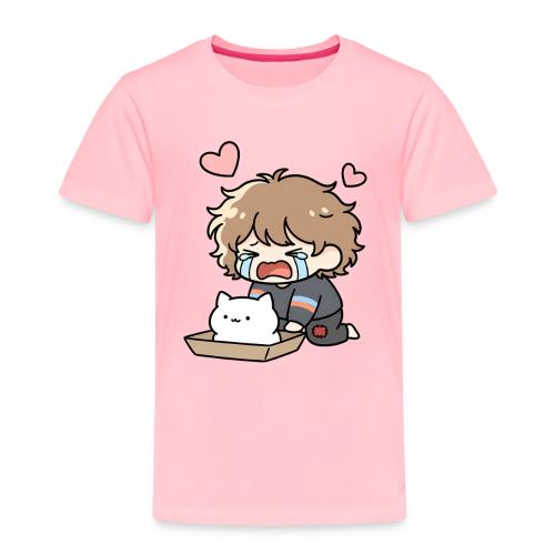 Crying Chibi Boy with Stray Cat - Toddler Premium T-Shirt