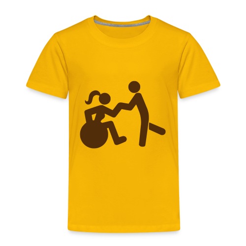 Dancing lady wheelchair user with man - Toddler Premium T-Shirt