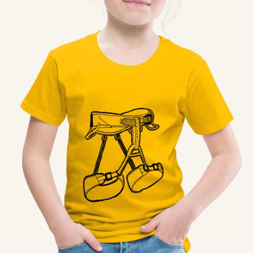 Climbing Harness - Black - Toddler Premium T-Shirt