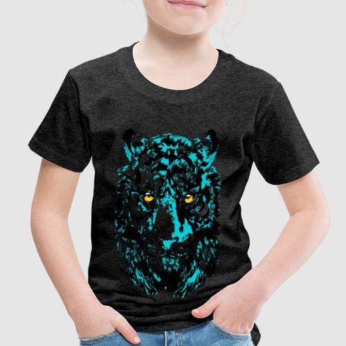 Artistic Tiger Head Portrait Drawing - Turquoise - Toddler Premium T-Shirt