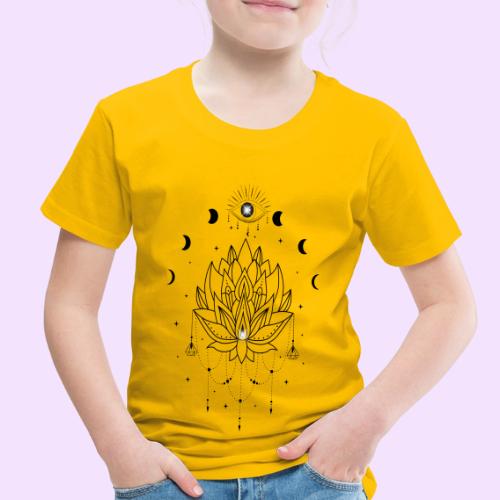 Third Eye Black Lotus Flower - Moon Cycle Design - Toddler Premium T-Shirt