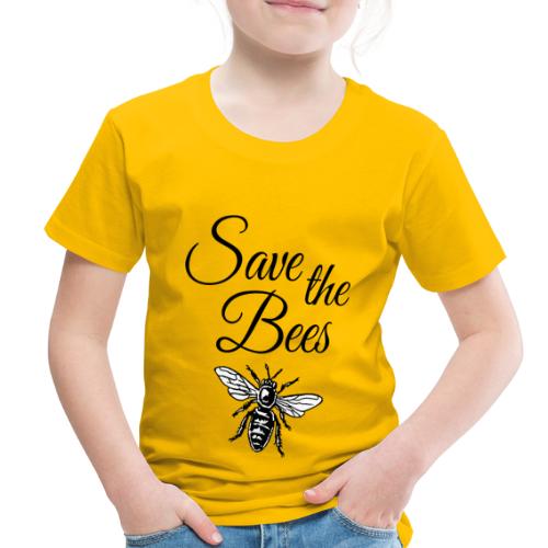 Save the Bees (Black&White) Environment Beekeeper - Toddler Premium T-Shirt