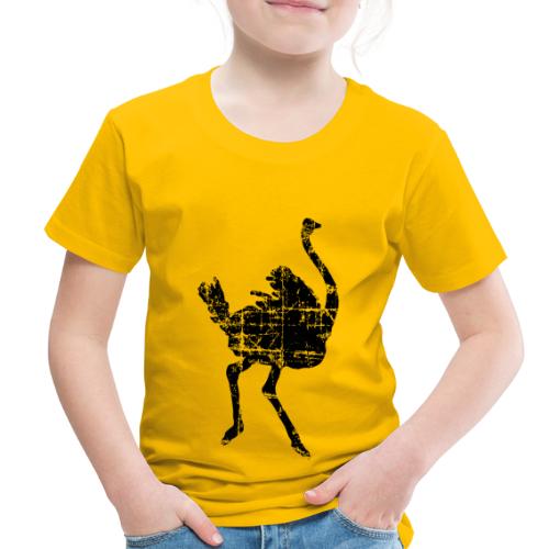 Ostrich (Vintage Black) - Toddler Premium T-Shirt