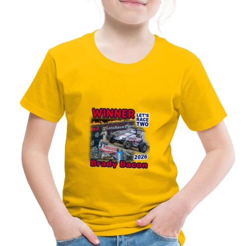 Brady Bacon #LetsRaceTwo Winner - Toddler Premium T-Shirt