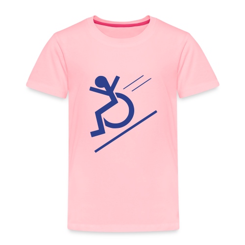 Free fall in wheelchair, wheelchair from a hill - Toddler Premium T-Shirt