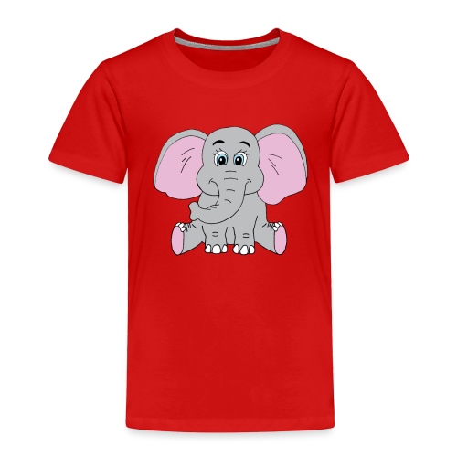 Cute Baby Elephant - Toddler Premium T-Shirt