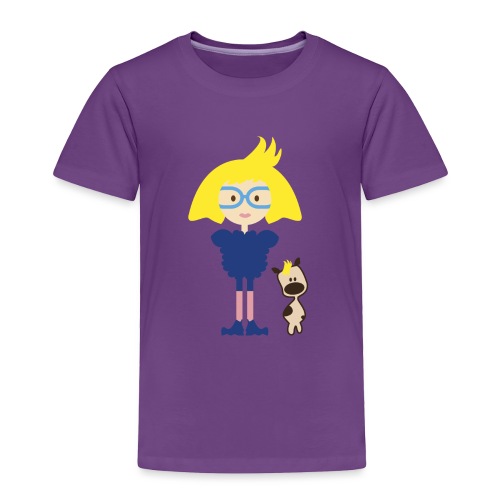 Blondie Girl With Her Blue Eyeglasses - Toddler Premium T-Shirt
