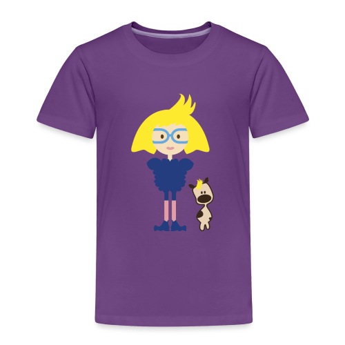 Blondie Girl With Her Blue Eyeglasses - Toddler Premium T-Shirt
