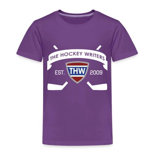 The Hockey Writers Est. 2009 Banner Logo - white - Toddler Premium T-Shirt