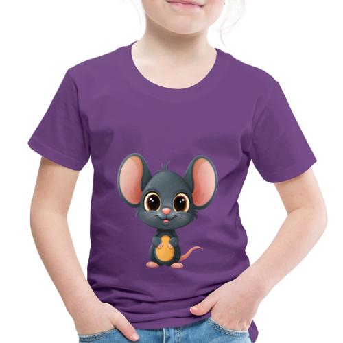 Joyful Cartoon Baby Mouse Smiling Brightly - Toddler Premium T-Shirt