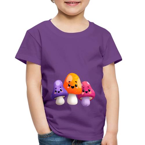 Colorful Mushroom Companions - Toddler Premium T-Shirt