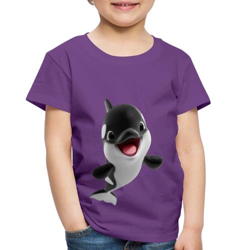 Smiling Cartoon Baby Orca - Toddler Premium T-Shirt