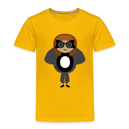 Alphabet Letter O -Fashion Girl with Strange Eyes - Toddler Premium T-Shirt
