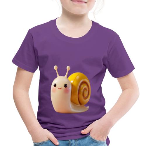 Sweet Cartoon Baby Snail Full of Joy - Toddler Premium T-Shirt