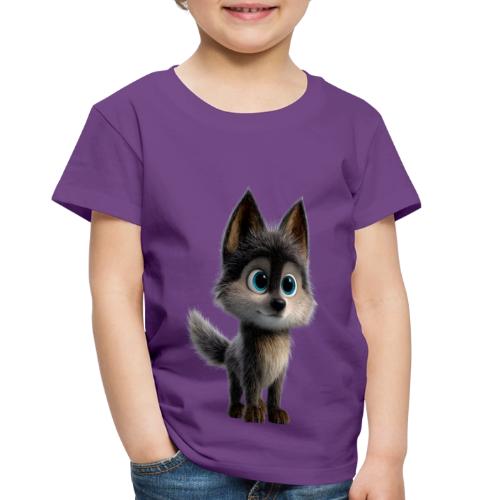 Innocent Cartoon Baby Wolf - Toddler Premium T-Shirt
