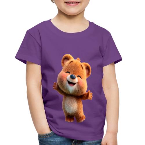 Joyful Baby Bear with Arms Up - Toddler Premium T-Shirt