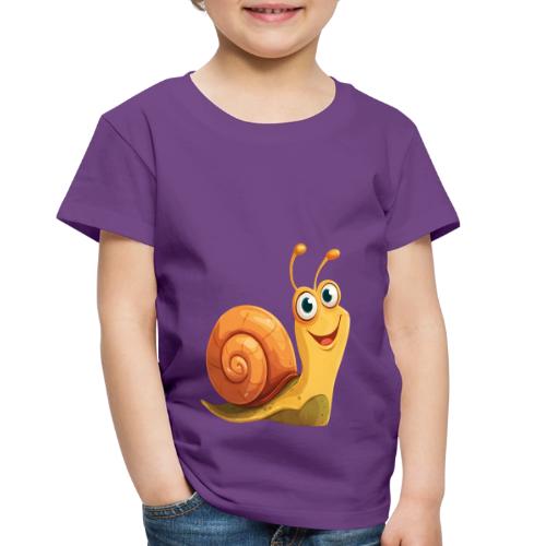Happy Cartoon Snail with a Smile - Toddler Premium T-Shirt