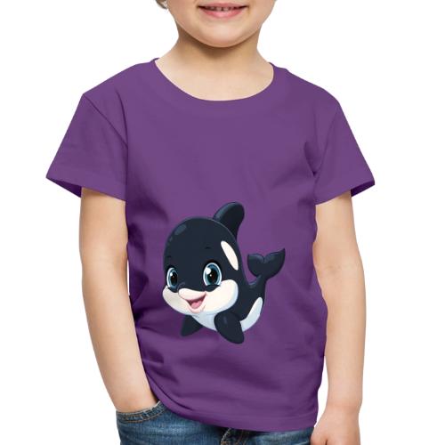 Playful Cartoon Baby Orca with Sweet Smile - Toddler Premium T-Shirt