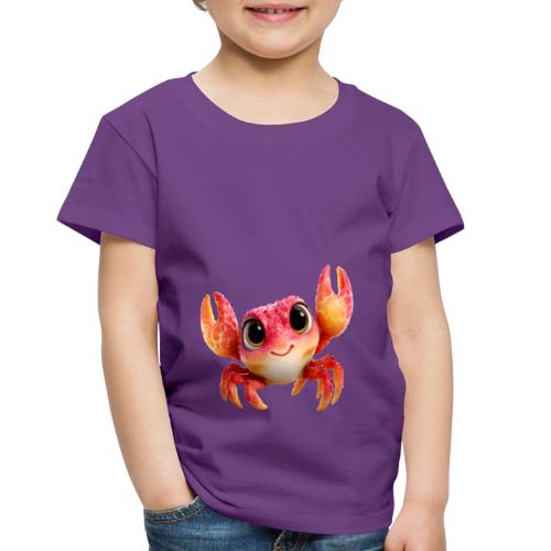 Cheerful Red Baby Crab Character - Toddler Premium T-Shirt