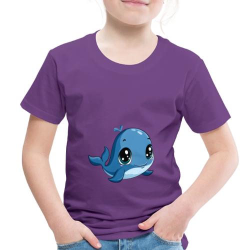 Smiling Blue Baby Whale - Toddler Premium T-Shirt