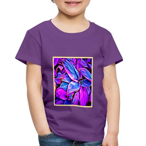 Vibrant Neon Foliage Pattern - Toddler Premium T-Shirt