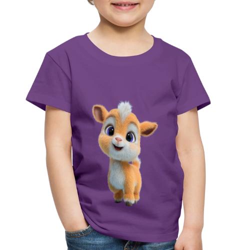 Cute Cartoon Baby Goat with Big Eyes - Toddler Premium T-Shirt