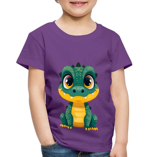 Smiling Cartoon Alligator - Toddler Premium T-Shirt