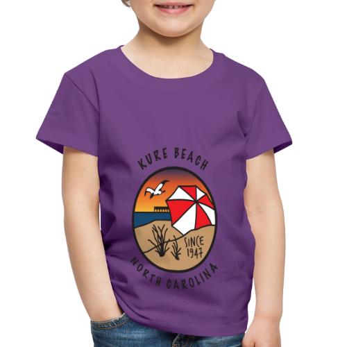 Kure Beach Sunrise-Black Lettering-Front Only - Toddler Premium T-Shirt