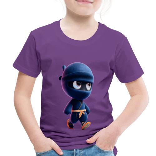 Playful Cartoon Baby Ninja Walking Happily - Toddler Premium T-Shirt